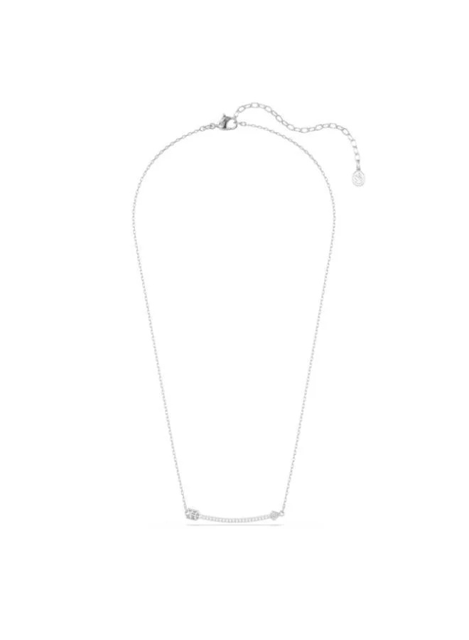 SWAROVSKI Idyllia White Crystal Arrow Rhodium Plated Pendant Necklace